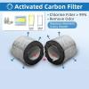 imageCECEFIN 8pcs Filter Cartridges Replacement for Swivel Faucet Water Filter 1um MicroPorous Purifier 12inch Diameter Strong Filterability Element Improve Water ConditionsC1 Grey Carbon Fiber Filter