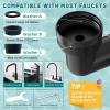 imageCECEFIN 8pcs Filter Cartridges Replacement for Swivel Faucet Water Filter 1um MicroPorous Purifier 12inch Diameter Strong Filterability Element Improve Water ConditionsB Black Swivel Faucet Aerator