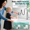 imageCECEFIN 8pcs Filter Cartridges Replacement for Swivel Faucet Water Filter 1um MicroPorous Purifier 12inch Diameter Strong Filterability Element Improve Water ConditionsH Silvery Faucet water filterSilver