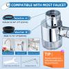 imageCECEFIN 8pcs Filter Cartridges Replacement for Swivel Faucet Water Filter 1um MicroPorous Purifier 12inch Diameter Strong Filterability Element Improve Water ConditionsC Silver2 Filtered Swivel Aerator