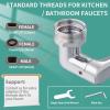 imageCECEFIN 8pcs Filter Cartridges Replacement for Swivel Faucet Water Filter 1um MicroPorous Purifier 12inch Diameter Strong Filterability Element Improve Water ConditionsE Silver4 Long Arm Aerator