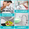 imageCECEFIN 8pcs Filter Cartridges Replacement for Swivel Faucet Water Filter 1um MicroPorous Purifier 12inch Diameter Strong Filterability Element Improve Water ConditionsD Silver3 Telescopic Filtered Swivel Aerator
