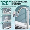 imageCECEFIN 8pcs Filter Cartridges Replacement for Swivel Faucet Water Filter 1um MicroPorous Purifier 12inch Diameter Strong Filterability Element Improve Water ConditionsH WhiteFaucet water filterSilver