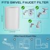 imageCECEFIN 8pcs Filter Cartridges Replacement for Swivel Faucet Water Filter 1um MicroPorous Purifier 12inch Diameter Strong Filterability Element Improve Water ConditionsC2 White Water Filter