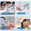 imageCECEFIN 8pcs Filter Cartridges Replacement for Swivel Faucet Water Filter 1um MicroPorous Purifier 12inch Diameter Strong Filterability Element Improve Water ConditionsC Silver2 Filtered Swivel Aerator