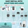 imageCECEFIN 8pcs Filter Cartridges Replacement for Swivel Faucet Water Filter 1um MicroPorous Purifier 12inch Diameter Strong Filterability Element Improve Water ConditionsH Silvery Faucet water filterSilver