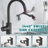 imageCECEFIN 8pcs Filter Cartridges Replacement for Swivel Faucet Water Filter 1um MicroPorous Purifier 12inch Diameter Strong Filterability Element Improve Water ConditionsB Black Swivel Faucet Aerator