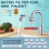 imageCECEFIN 8pcs Filter Cartridges Replacement for Swivel Faucet Water Filter 1um MicroPorous Purifier 12inch Diameter Strong Filterability Element Improve Water ConditionsC2 White Water Filter