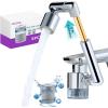imageCECEFIN 8pcs Filter Cartridges Replacement for Swivel Faucet Water Filter 1um MicroPorous Purifier 12inch Diameter Strong Filterability Element Improve Water ConditionsD Silver3 Telescopic Filtered Swivel Aerator