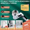 imageCECEFIN 8pcs Filter Cartridges Replacement for Swivel Faucet Water Filter 1um MicroPorous Purifier 12inch Diameter Strong Filterability Element Improve Water ConditionsA Swivel Faucet Aerator