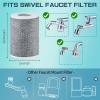 imageCECEFIN 8pcs Filter Cartridges Replacement for Swivel Faucet Water Filter 1um MicroPorous Purifier 12inch Diameter Strong Filterability Element Improve Water ConditionsC1 Grey Carbon Fiber Filter