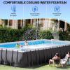 imageCECEFIN PoolFountains for AboveInground Pools  Pool Waterfall Sprinkler for Relaxation Cooling Temperatures 1020 Degrees Water Fun for Friends and Family Swimming Pond Decor ampamp AccessoriesA White Pool Fountain