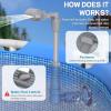 imageCECEFIN PoolFountains for AboveInground Pools  Pool Waterfall Sprinkler for Relaxation Cooling Temperatures 1020 Degrees Water Fun for Friends and Family Swimming Pond Decor ampamp AccessoriesE Grey Auto Swing Pool Fountain