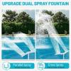 imageCECEFIN PoolFountains for AboveInground Pools  Pool Waterfall Sprinkler for Relaxation Cooling Temperatures 1020 Degrees Water Fun for Friends and Family Swimming Pond Decor ampamp AccessoriesB White Dual Spray Pool Fountain