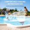 imageCECEFIN PoolFountains for AboveInground Pools  Pool Waterfall Sprinkler for Relaxation Cooling Temperatures 1020 Degrees Water Fun for Friends and Family Swimming Pond Decor ampamp AccessoriesE Grey Auto Swing Pool Fountain