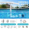 imageCECEFIN PoolFountains for AboveInground Pools  Pool Waterfall Sprinkler for Relaxation Cooling Temperatures 1020 Degrees Water Fun for Friends and Family Swimming Pond Decor ampamp AccessoriesB White Dual Spray Pool Fountain