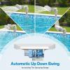 imageCECEFIN PoolFountains for AboveInground Pools  Pool Waterfall Sprinkler for Relaxation Cooling Temperatures 1020 Degrees Water Fun for Friends and Family Swimming Pond Decor ampamp AccessoriesE Grey Auto Swing Pool Fountain