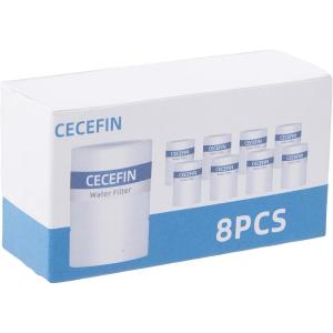 imageCECEFIN 8pcs Filter Cartridges Replacement for Swivel Faucet Water Filter 1um MicroPorous Purifier 12inch Diameter Strong Filterability Element Improve Water ConditionsC2 White Water Filter