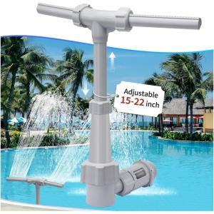 imageCECEFIN PoolFountains for AboveInground Pools  Pool Waterfall Sprinkler for Relaxation Cooling Temperatures 1020 Degrees Water Fun for Friends and Family Swimming Pond Decor ampamp AccessoriesC Greytelescopic Pool Fountain