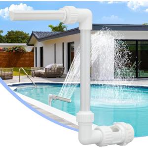 imageCECEFIN PoolFountains for AboveInground Pools  Pool Waterfall Sprinkler for Relaxation Cooling Temperatures 1020 Degrees Water Fun for Friends and Family Swimming Pond Decor ampamp AccessoriesA White Pool Fountain