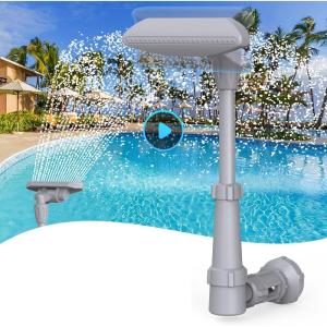 imageCECEFIN PoolFountains for AboveInground Pools  Pool Waterfall Sprinkler for Relaxation Cooling Temperatures 1020 Degrees Water Fun for Friends and Family Swimming Pond Decor ampamp AccessoriesE Grey Auto Swing Pool Fountain
